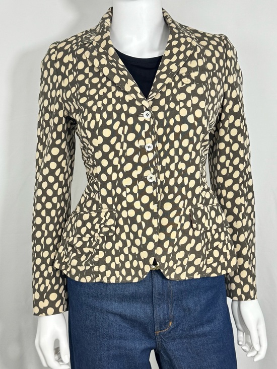 Paul Smith Jackets & Blazers - Paul Smith Blue Vintage Polka Dot Blazer Jacket - Brown / Cream - Sz 40/4